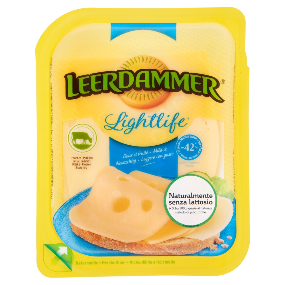 Leerdammer Formaggio a Fette Light, 5x20 g